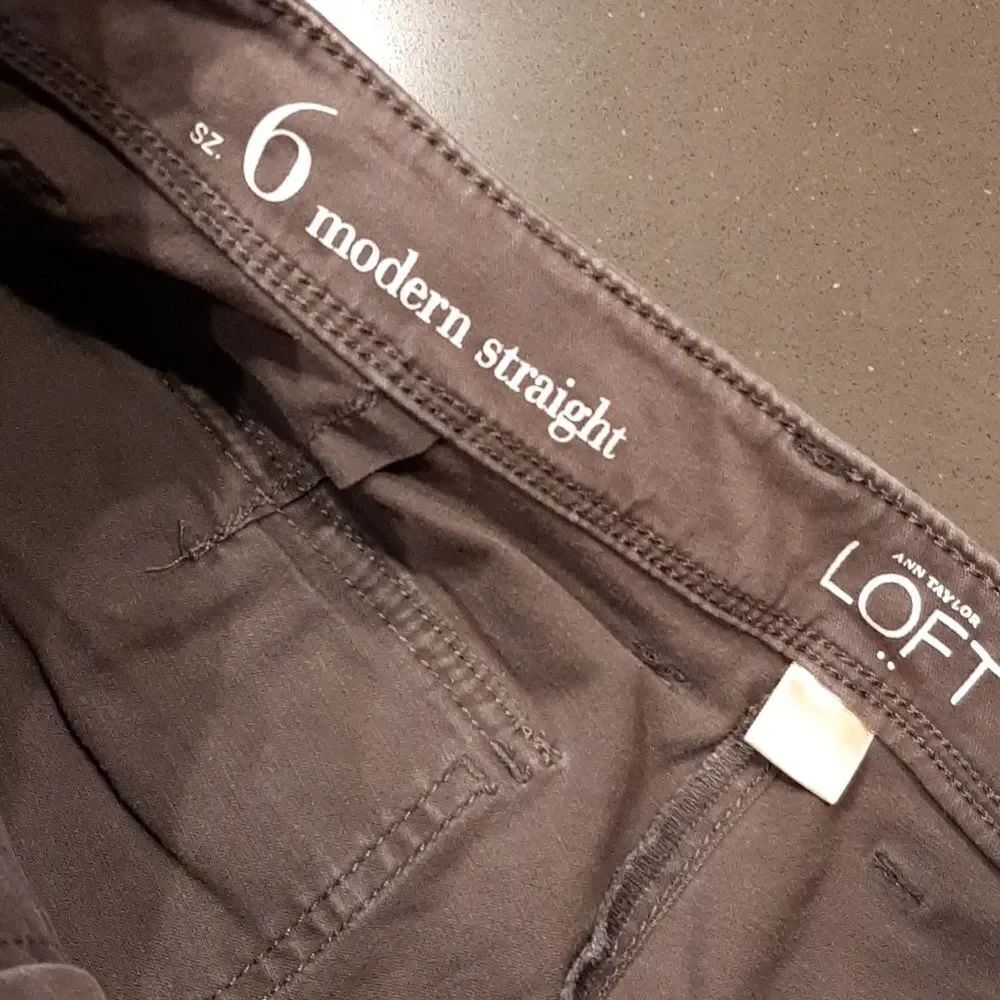 LOFT Modern Straight Gray Pants - Picture 5 of 9
